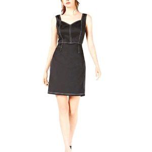 Bar III Stitched-Bodice Sheath Dress Black X-Small